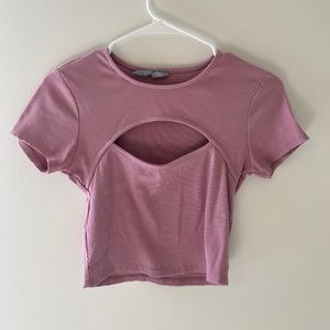 Sky & Sparrow Pink Cut-out Baby Tee Size S